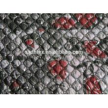 winter cotton padded lace embroidery quilting jacket/garment/clothing fabric